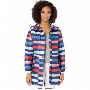 Joules Golightly Women's Lightweight Waterproof Jacket with Parka Style, Size 6